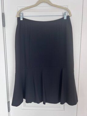 Style & Co. Petite Black Flounce Hem Skirt - Size 8P